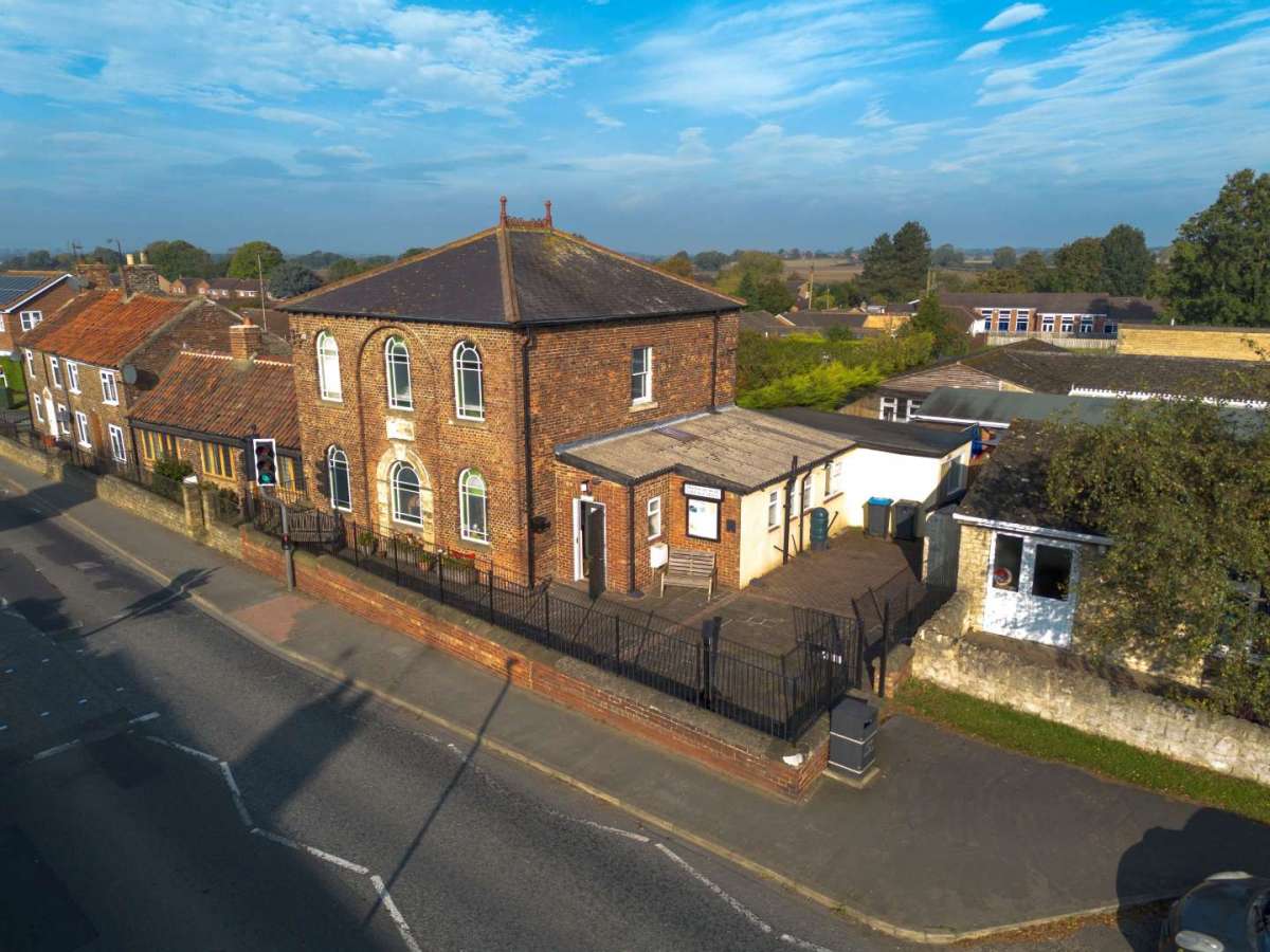 Picture of the Village Hall taken with a drone by Cllr Haydn Rees Jones